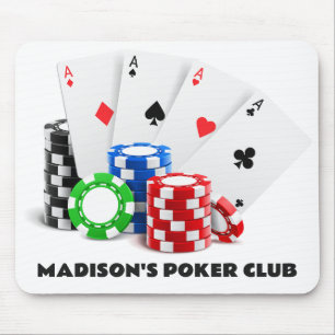 Custom Text Poker / Casino Mouse Pad