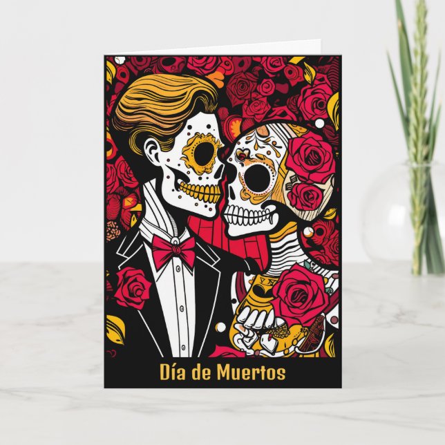 Custom text 💀 Pop Día de Muertos Card (Front)