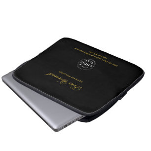 Custom Text Professional Laptop Sleeve Sleek Work 
