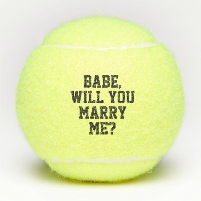 Custom Text Proposal Tennis Balls (Front)