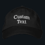 Custom Text Quote Gift for Dad Mum Funny Christmas Embroidered Hat<br><div class="desc">Custom Text baseball dad hat,  mum answer embroidered ball cap,  Christmas gift for mummy birthday,  custom embroidery funny sarcastic mum,  daddy to be mama game,  personalised matching quote joke present,  father's day mother's mother minimalist,  new parent couple anniversary meme,  Valentine's from daughter son bride,  bachelorette women men husband wife</div>