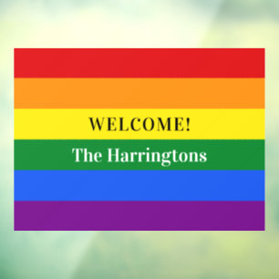 Custom text Rainbow Flag