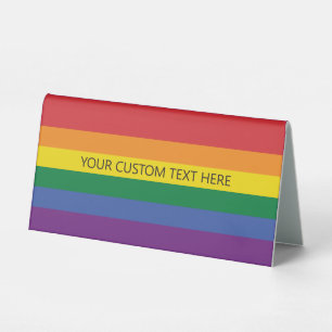 Custom Text Rainbow Flag