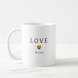 Custom Text Rainbow LOVE Coffee Mug