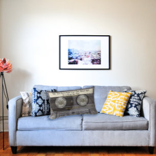 Custom Text/ Retro Love Music Cassette Mixtape Lumbar Cushion