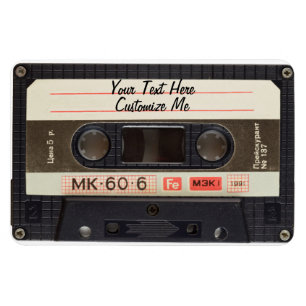 Custom Text / Retro Love Music Cassette Mixtape Magnet