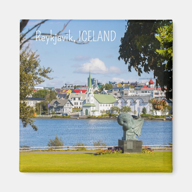 Custom Text Reykjavik, Iceland Magnet (Front)