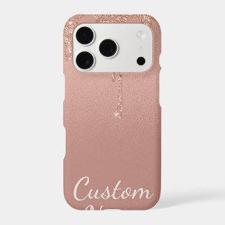 custom text rose gold blush Gliter Sparkle