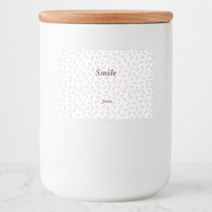 Custom Text Rose White Food Label