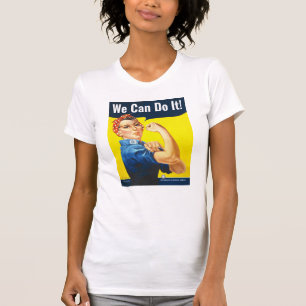 Custom text, Rosie the Riveter "We Can Do It!", T-Shirt