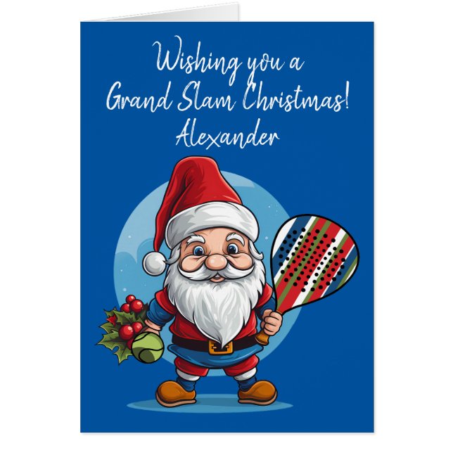 🎾🎄Custom text,  Santa Smashmas Padel (Front)