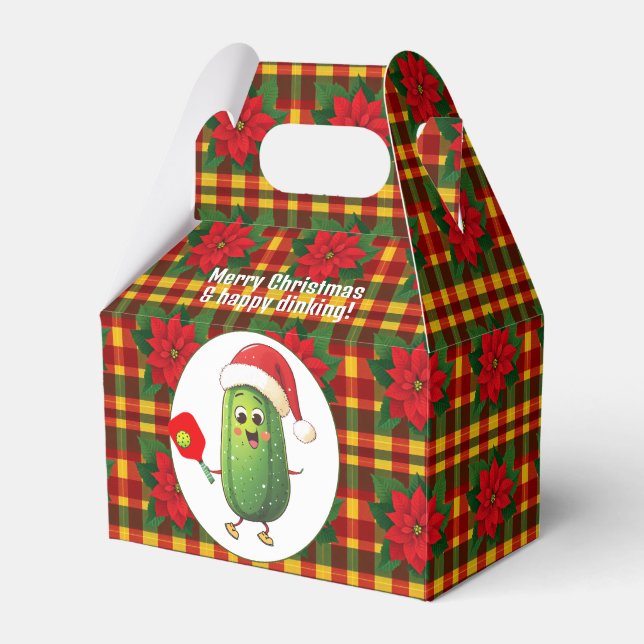 Custom text Santa's Pickleball Rally Favour Box (Front Side)