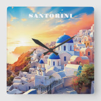 Custom Text Santorini Greece Sunset