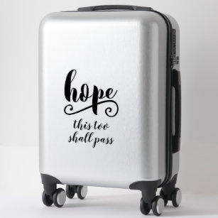 Custom text Script Calligraphy Clear Luggage