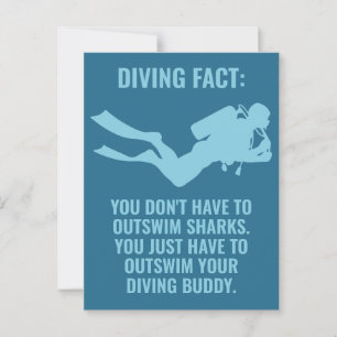 Custom Text Scuba Diving Postcard