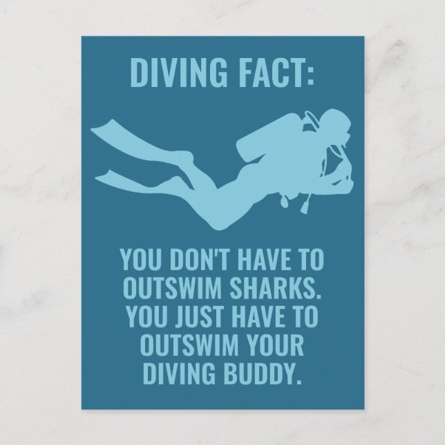 Custom Text Scuba Diving Postcard (Front)