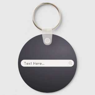 Custom Text Search Bar Key Ring