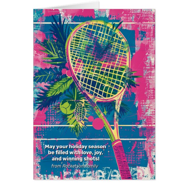🎾🎄Custom text, Season’s Greetings: Love-Love (Front)
