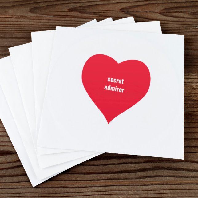 CUSTOM TEXT SECRET ADMIRER RED HEART HEART STICKER (Creator Uploaded)