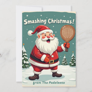 🎾🎄Custom text, Serve & Celebrate Holiday Card