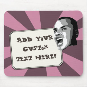Custom Text Shout on any Colour Light Beam Mouse Pad