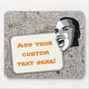 Custom Text Shout on Sand Beach Mouse Pad