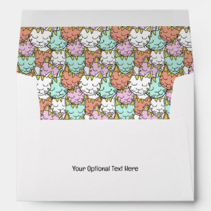 Custom Text Sleeping Cats Pattern Envelope