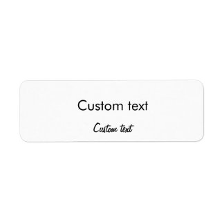 Custom Text Small Sticker Return Address Label