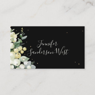 Custom Text Snowberry+Eucalyptus Christmas Place Card