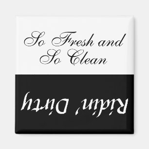 Custom Text So Fresh & So Clean/Dirty Dishwasher Magnet