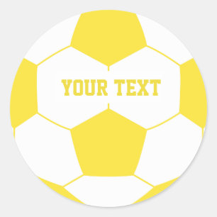 Custom Text Soccer ball Classic Round Sticker
