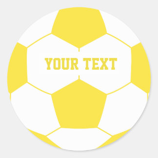 Custom Text Soccer ball Classic Round Sticker