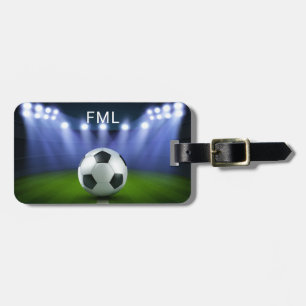 Custom text Soccer Stadium luggage tag