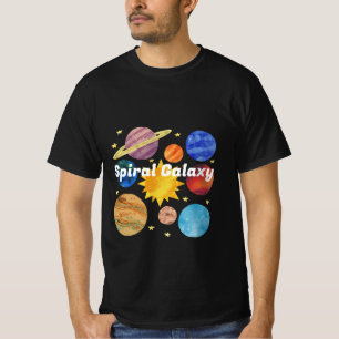 Custom text Spiral galaxy l Colourful graphic Blac T-Shirt