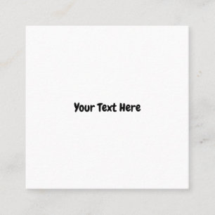 Custom Text Square Business Card