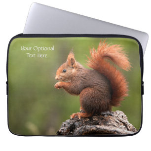 Custom Text Squirrel Laptop Sleeve