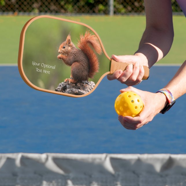 Custom Text Squirrel Pickleball Paddle (Insitu)
