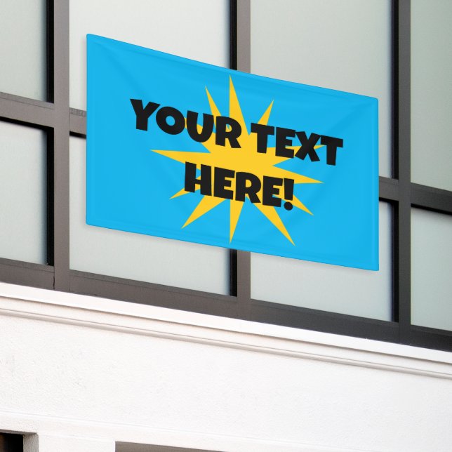 Custom Text Starburst Banner (Outside Building)