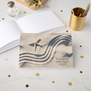 Custom text Starfish Guest Book