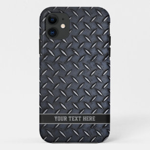 Custom Text Steel look iphone case