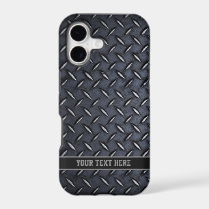 Custom Text Steel look iphone case
