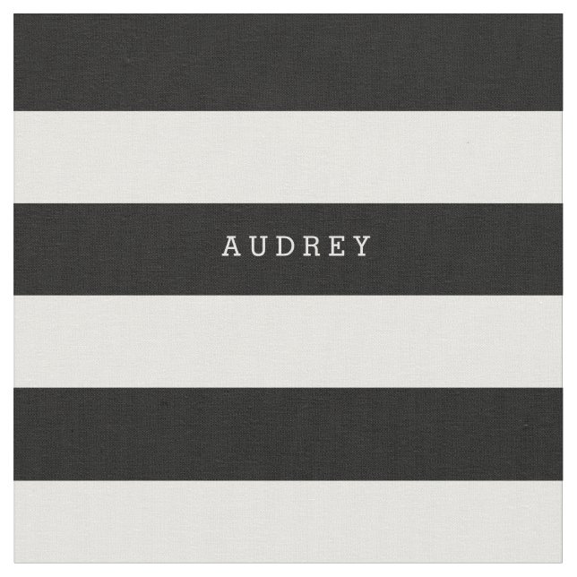 Custom Text & Stripes Fabric (Close Up)