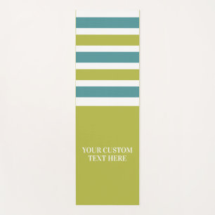 Custom text Stripes Pattern yoga mat