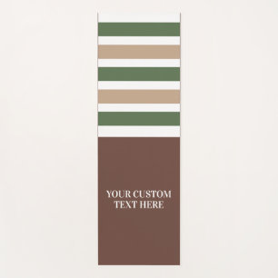 Custom text Stripes Pattern yoga mat
