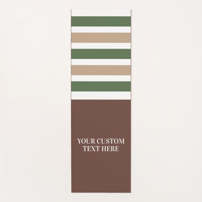 Custom text Stripes Pattern yoga mat (Front)