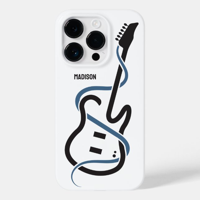 Custom Text Stylised Guitar Case-Mate iPhone Case (Back)