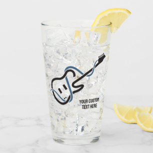 Custom Text Stylised Guitar Glass