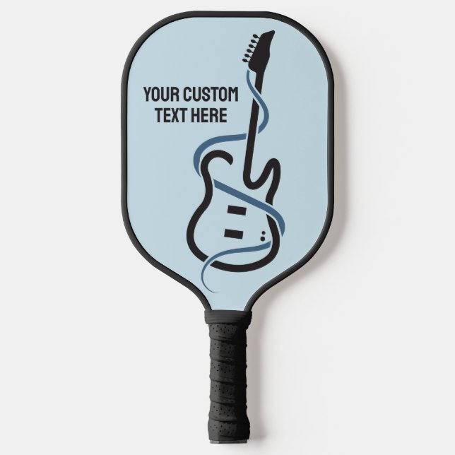 Custom Text Stylised Guitar Pickleball Paddle (Front)