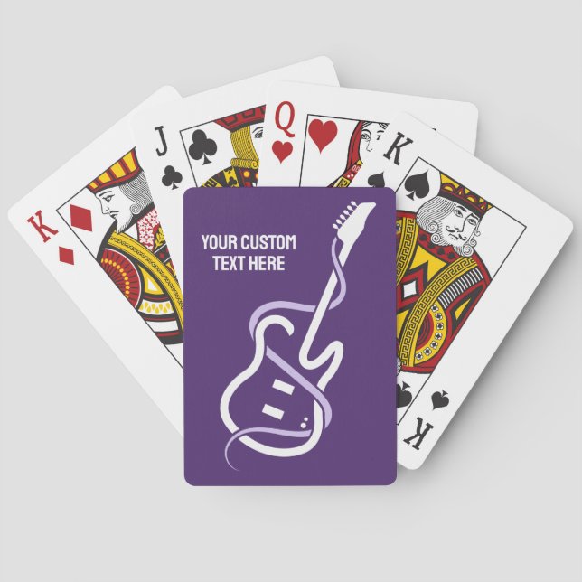 Custom Text Stylised Guitar Playing Cards (Back)