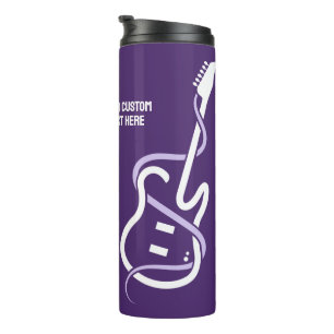 Custom Text Stylised Guitar Thermal Tumbler